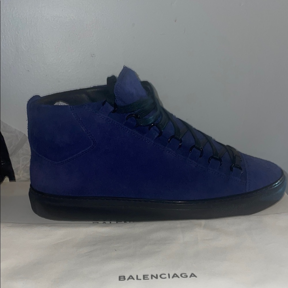 Balenciaga Men's Blue suede